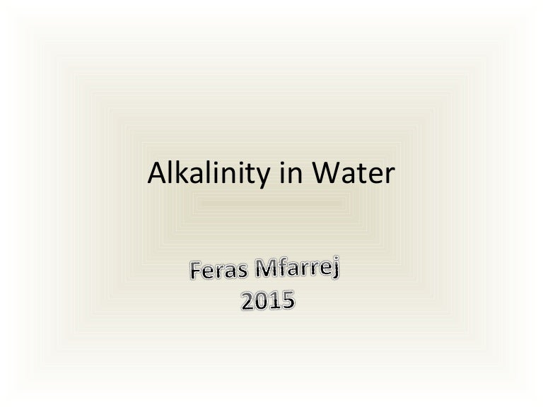 Alkalinity in Water