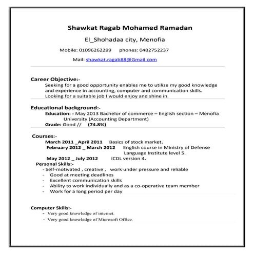 MY update CV | DOC