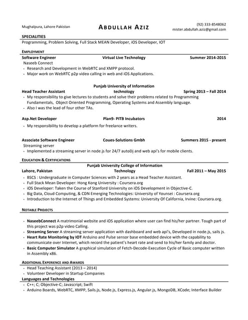CV-Abdullah Aziz