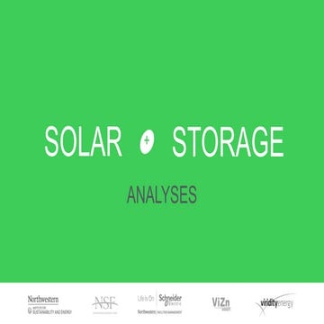 Solar Storage Analyses by Team NU for Argonne Energy Storage Conference