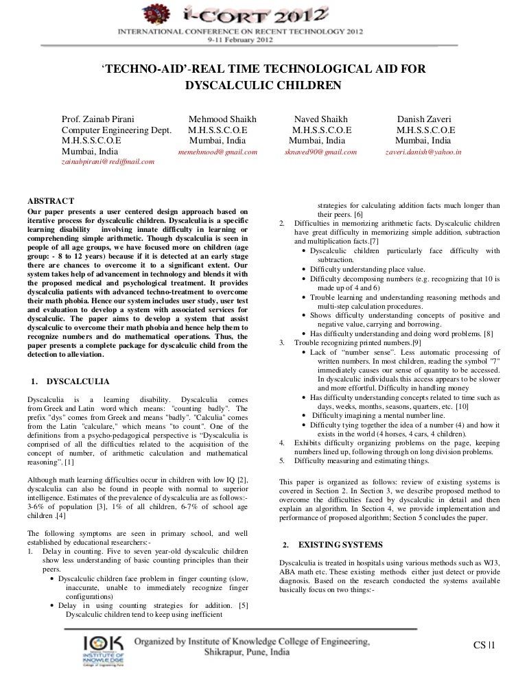 Technical Paper Presentation For International Conference ICORT