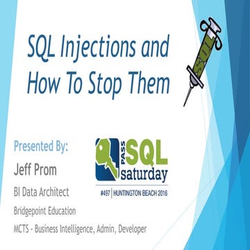 SQL Injections - 2016 - Huntington Beach | PPT