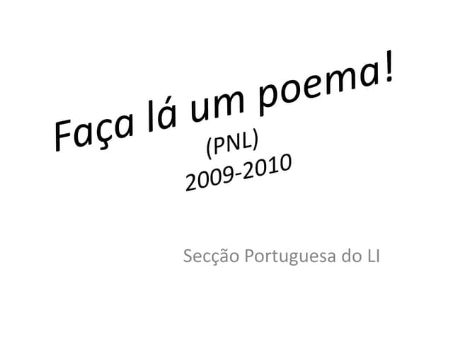 Faça Lá Um Poema! 2010