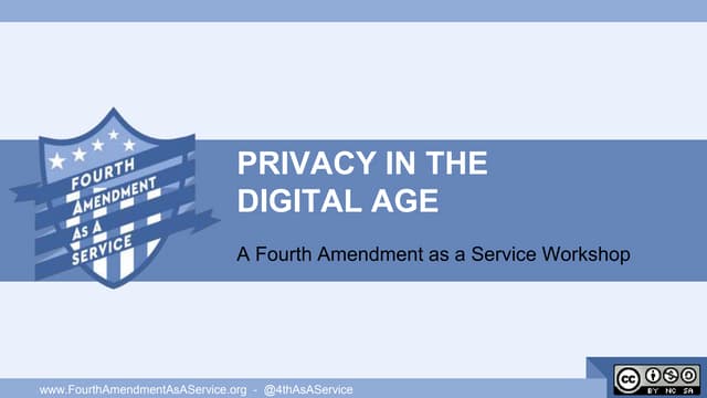 Fourth Amendment as a Service - Workshop - 2-21-17