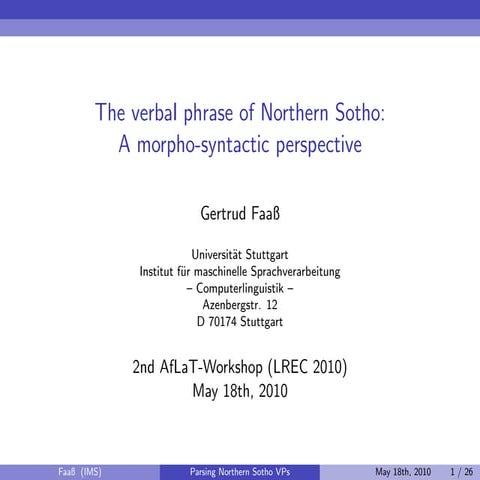 Setswana Noun Analyzer and Generator | PDF