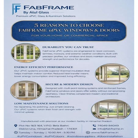 High-Quality uPVC Windows for Modern Homes and Commercial Spaces | PDF