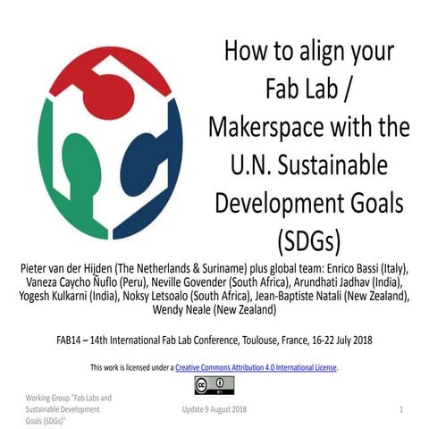 Presentation: How to align your Fab Lab / Makerspace with the U.N. Sustainabl...