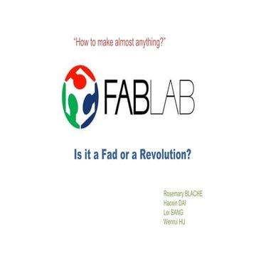 Is FAB LABS a fad or a revolution?