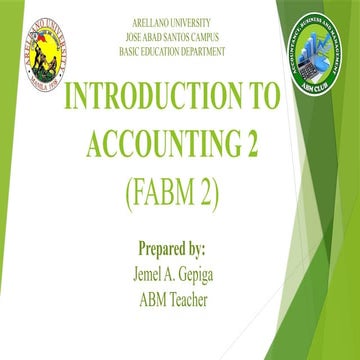 INTRODUCTION TO ACCOUNTING PART 1 - FABM 2 | PPTX