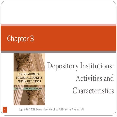Chapter 3 Depository Institutions: Activities and Characteristics