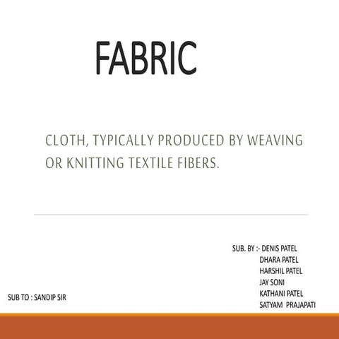 Fabric - Building construction material