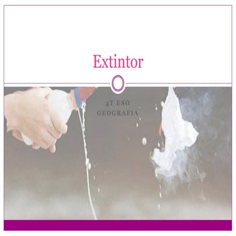 Fabricació d'un extintor