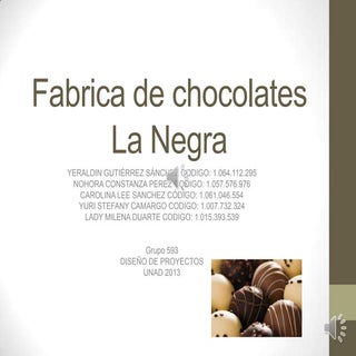 Fabrica de chocolates la negra. pro...