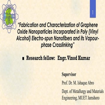 Fabrication and characterization of graphene oxide nanoparticles incorporated...