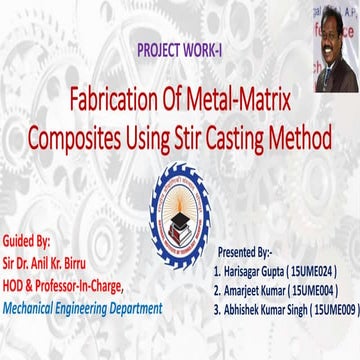 Fabrication of metal matrix composites using stir casting method