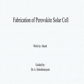Fabrication of perovskite solar cell