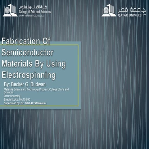 Fabrication of semiconductor materials by using electrospinning
