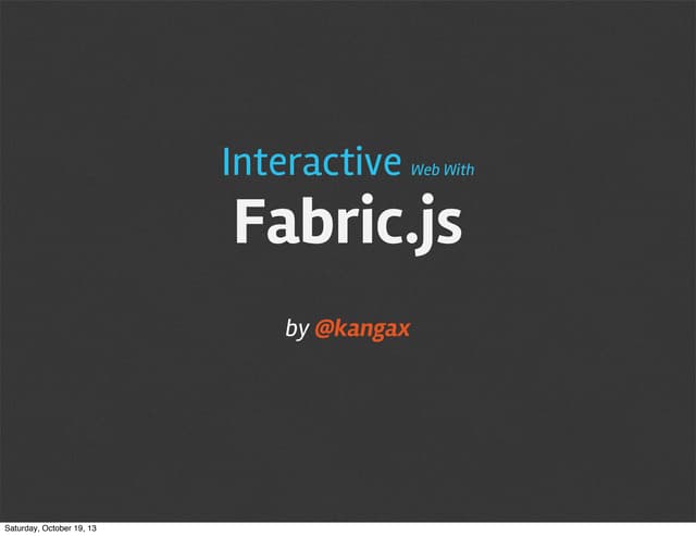 Interactive web with Fabric.js @ meet.js