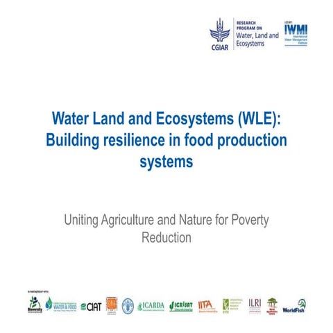 Water Land and Ecosystems (WLE): Building resilience in food production systems 
