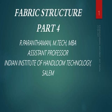 FABRIC STRUCTURE PART 4