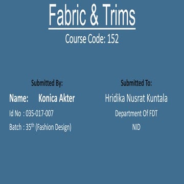 Fabric & Trims
