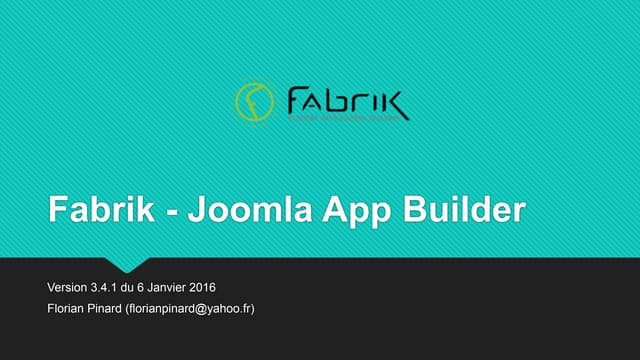 Fabrik - Joomla app builder