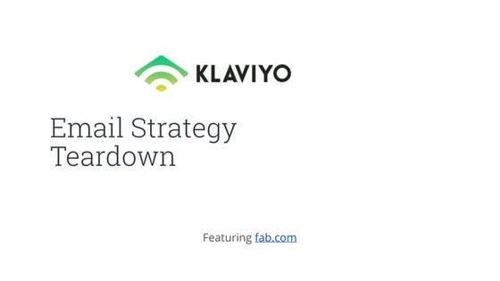 Email Strategy Teardown: Fab.com