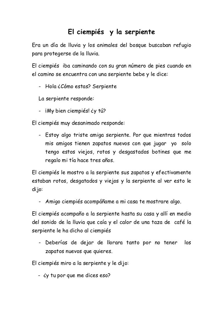 busco una fabula corta fabula del ciempi 233 s y la serpiente busco una fabula corta fabula del ciempi 233 s y la serpiente
