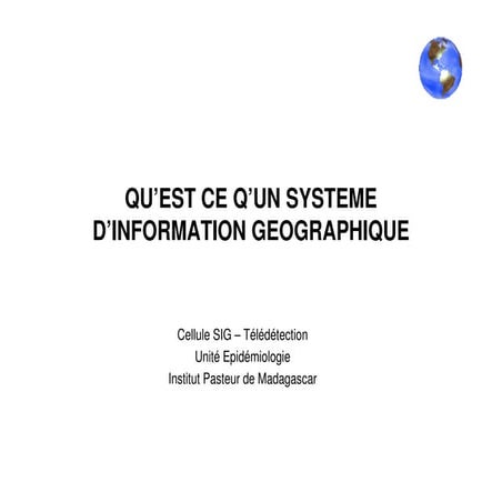 Système d'Information Géographique