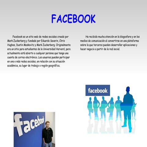 EL facebook y su origen | PPTX