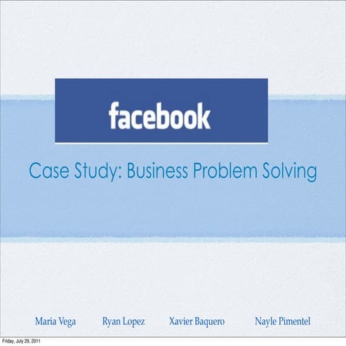 Facebook's dilemma case study | PPTX
