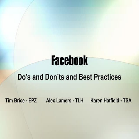 NWS Facebook Do's Don'ts and Tips