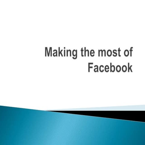 Making the most of a Facebook Business Page
