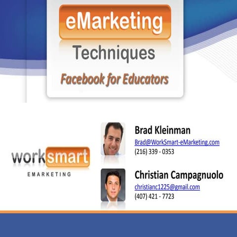 Facebook Best Practices for Educators - eMarketing Techniques