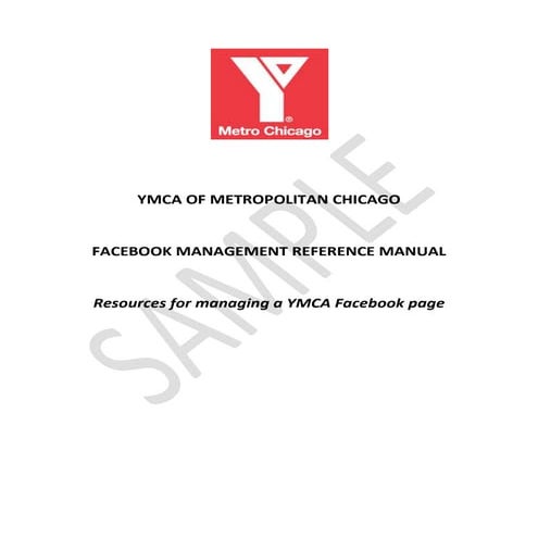 YMCA of Metro Chicago Facebook Manual and Case Study