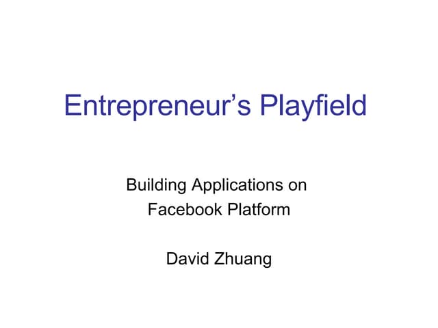 Facebook Platform - Tech