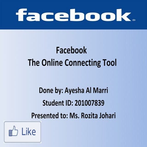 Facebook  ppt phase 3
