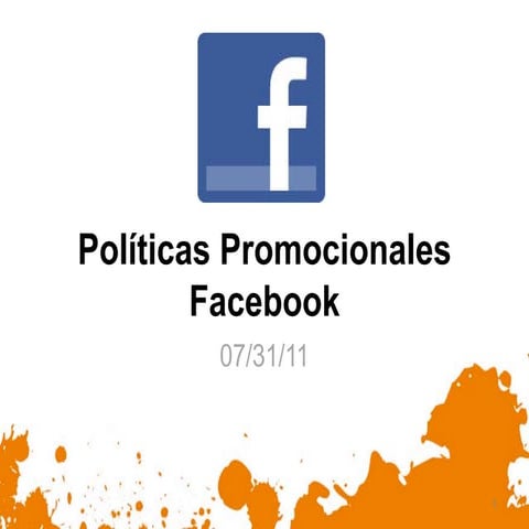 Facebook Promotional Guidelines Mayo 2011