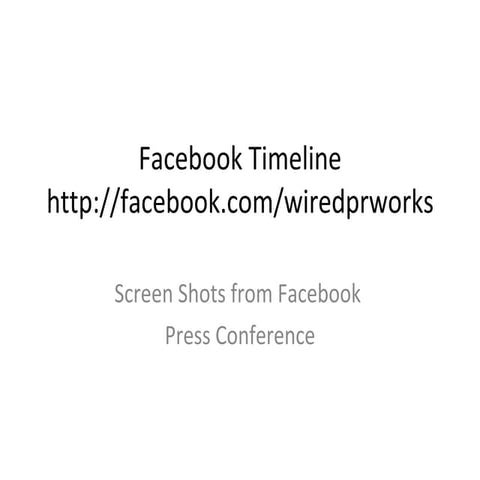Facebook timeline F8 press conference