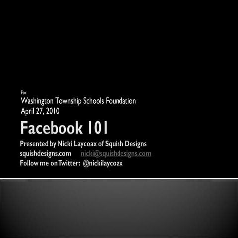 Facebook 101-Fundraising and Interaction Tips