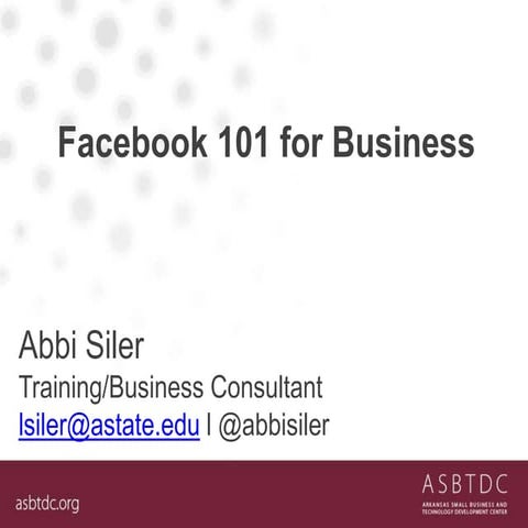 Facebook 101 for Business