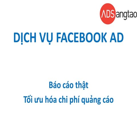Dịch vụ Facebook Ad 