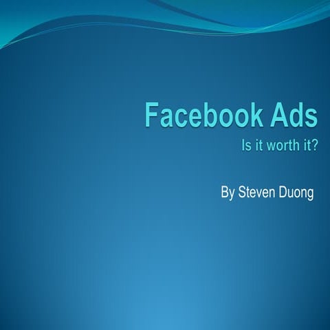 Facebook ads by Steven Duong