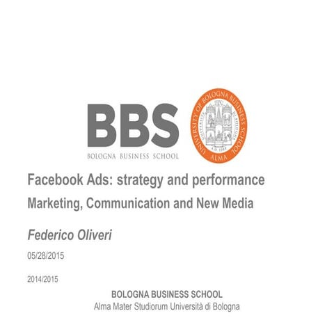 Facebook Ads: strategy and performance