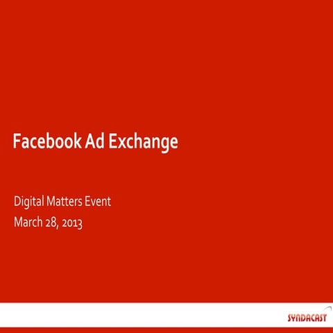 Facebook Ads Exchange Digital Matters