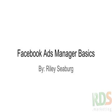 Facebook Ads Manager
