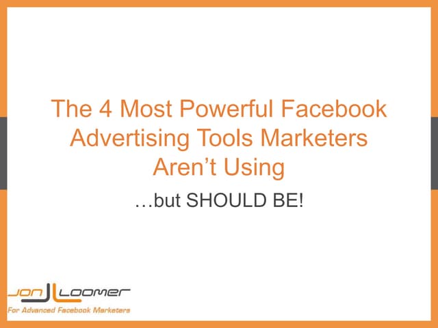 The 4 Most Powerful Facebook Advert...