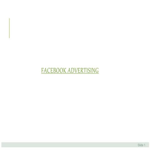 Facebook advertising