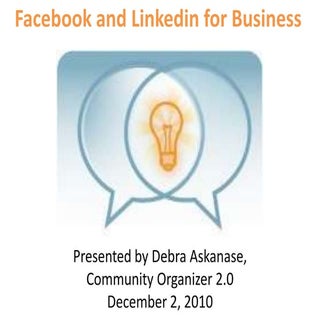 Facebook and linkedin for business