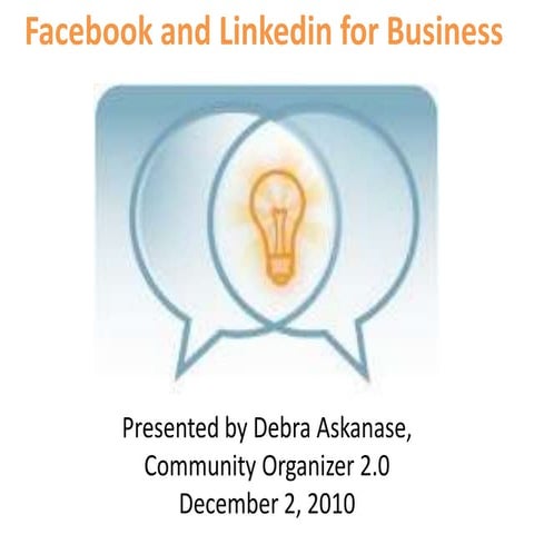 Facebook and linkedin for business